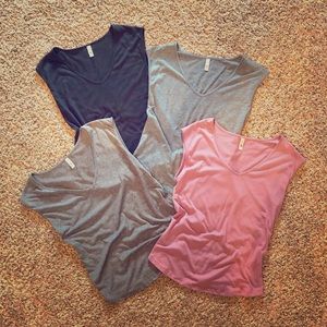 FOUR super soft v-neck tees